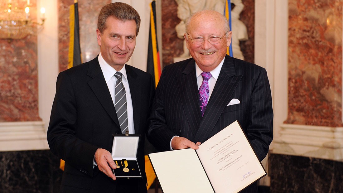 Médaille du mérite du Land de Bade-Wurtemberg pour le Prof. Dr. h.c. Viktor Dulger